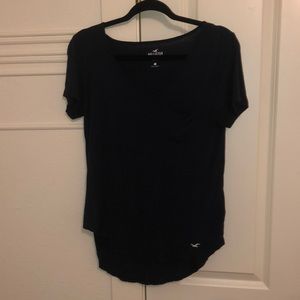 Navy Blue top with a front pocket from Hollister. Size Small.
